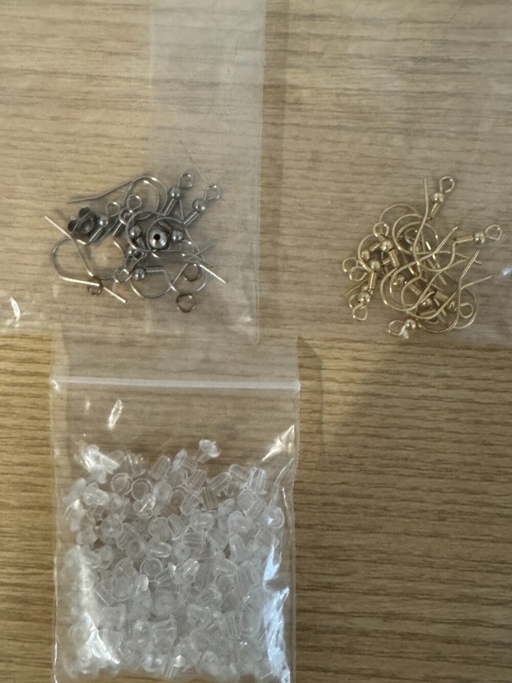 Various Ear Wires and Rubber Backs